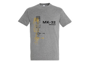 MK-32 GREY MELANGE T-SSHIRT SIZE XS