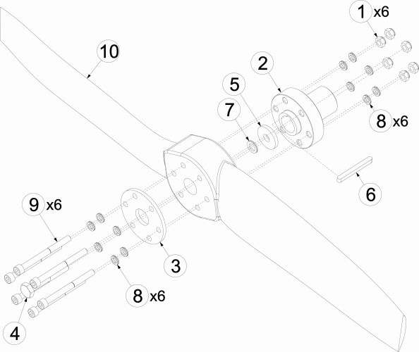 WOODEN PROPELLER - 9HP FAN