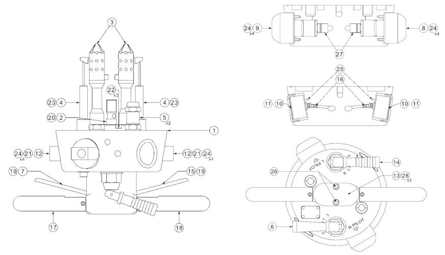 SET BLOCK SINGLE BURNER